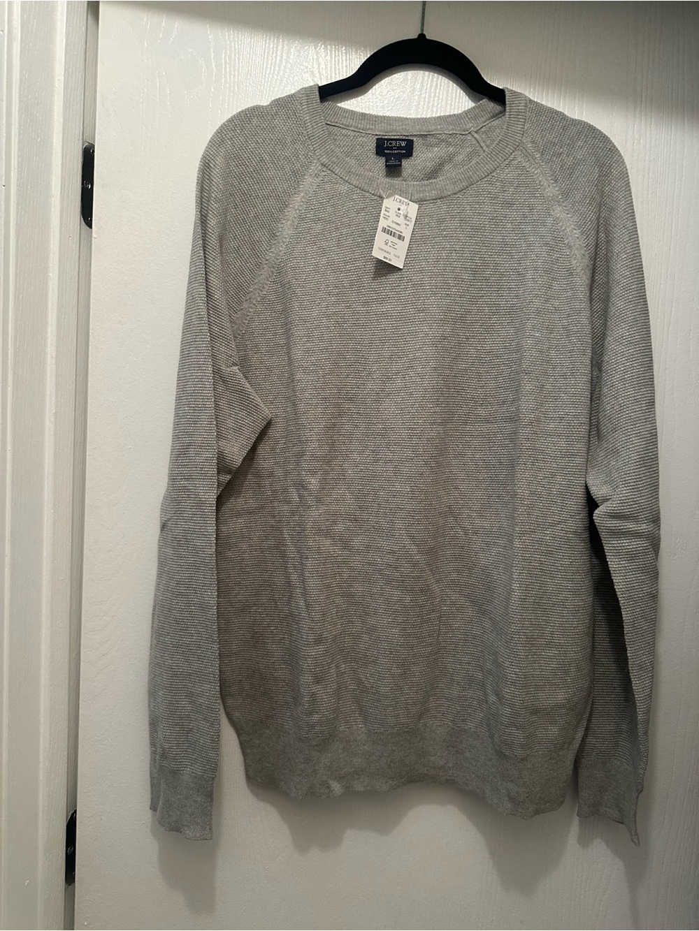J. Crew Men’s Crewneck Sweater in Light Gray